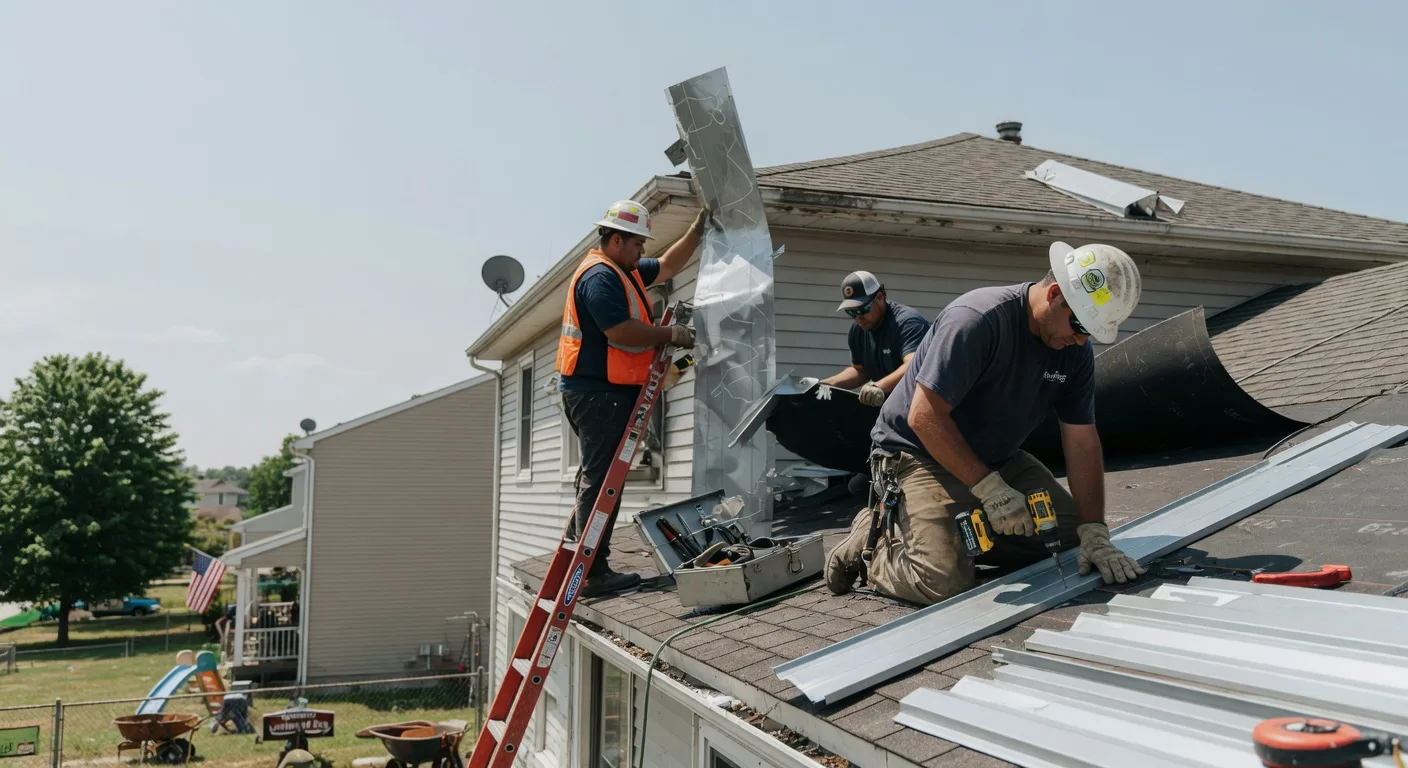 Storm Damage Metal Roof Repair in Center Sandwich, NH